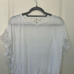 H&M White Oversized Boxy Blouse with Short Sleeves